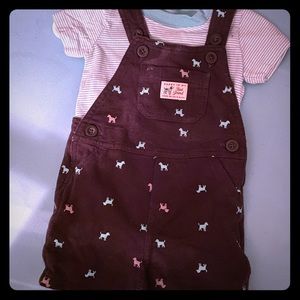 Tshirt with overalls outfit